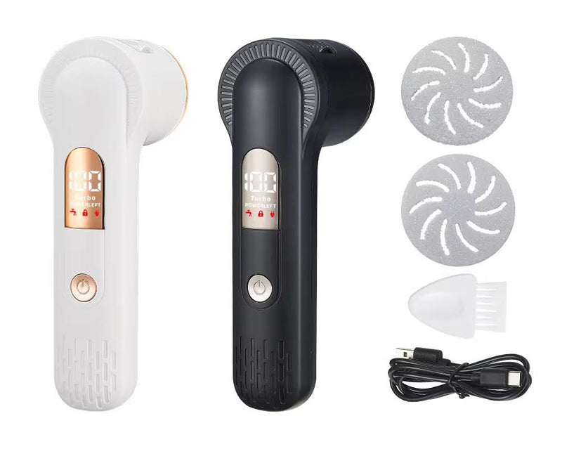 Electric Foot Callus Remover – Rechargeable Pedicure Tool for Smooth Feet – Waterproof, 3 Roller Heads, LED Display, USB Charging