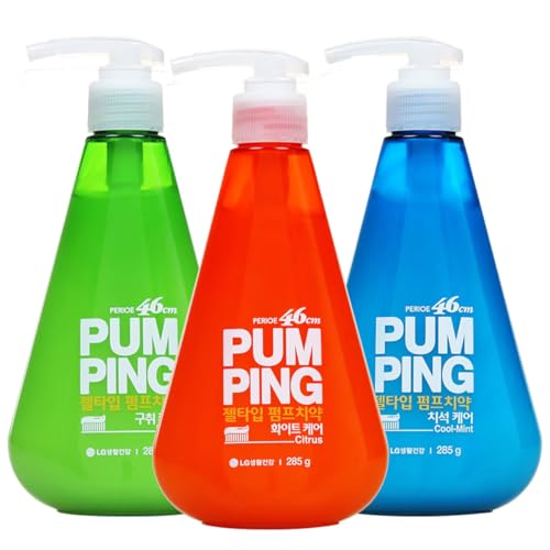 Pumping Toothpaste Variety Pack - Spearmint & Citrus & Herb (3 x 285g)