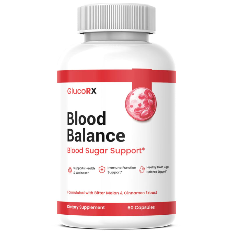 GlucoRX Blood Balance Capsules - Official GlucoRX Pills Advanced Formula Blood Support Supplement*, 60 Capsules