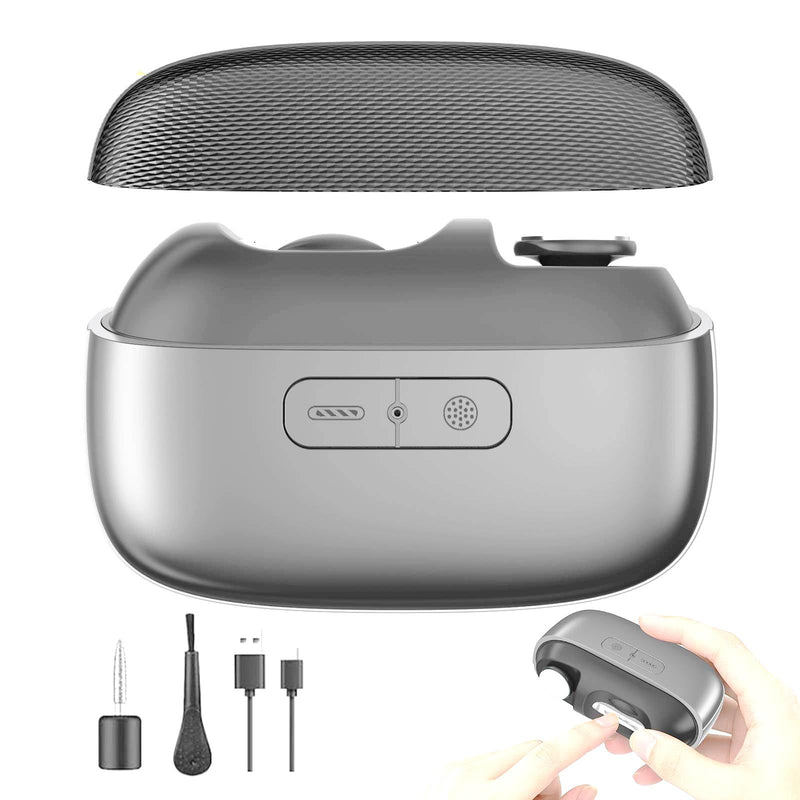 Electric Nail Clipper, 3 in1 Toenail Clippers & Nail Drill with Polishing for Fingers and Toes, Rechargeable Fingernail Trimmer with 3 Adjustable Speeds for Senior Adults Men Caregivers(MatteBlack)