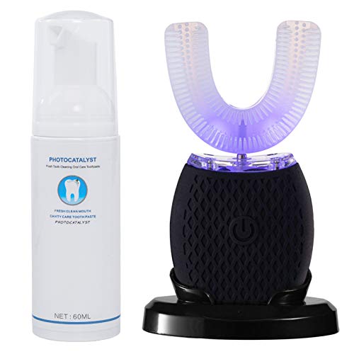 Automatic Electric Toothbrush Portable Washable Soft Bristles 30s Automatic Timer Wireless Charging Dual-Use for Travel & Home