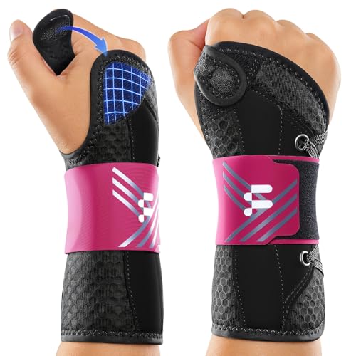 Quick Adjust Carpal Tunnel Wrist Brace, Open Thumb Opening for All-Day Wear S/M Right
