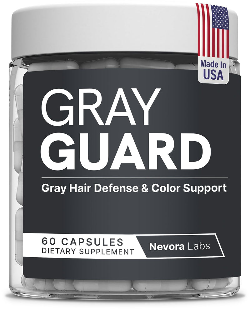 Gray Guard – Anti Grey Hair Supplements with Catalase – Support for Gray Hair & Melanin Haircare – Natural Pigment Restoration Formula for Men & Women – 60 Capsules