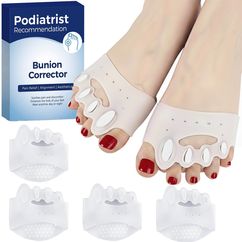 Upgraded Toe Separators & Toe Spacers for Women and Men - Podiatrist Recommended, Bunion Corrector, Foot Alignment and Pain Relief(2 Pair) 4