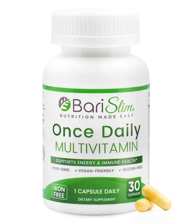 BariSlim Once Daily Bariatric Multivitamin Capsule - Iron-Free Formula - Bariatric Vitamin and Supplement for Post Surgery, Including Gastric Bypass and Gastric Sleeve | 30-Day Supply 30 Count (Pack of 1)