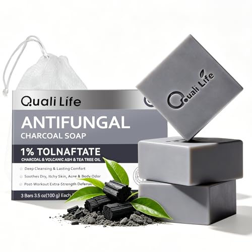 Antifungal Black Soap with Charcoal & 1% Tolnaftate - 3 Packs
