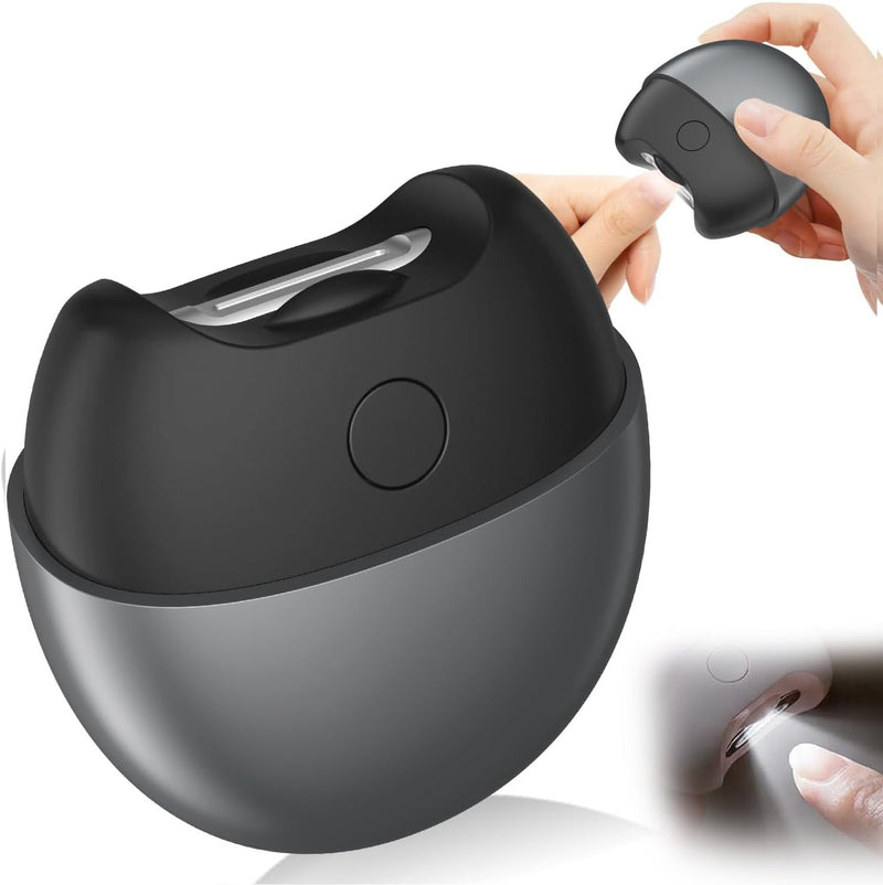 Electric Nail Clipper,2026 New Electric Automatic Nail Clipper,USB Rechargeable Automatic Nail Trimmer with Iight and Nail Chip Storage,Adult and Elderly Electric Toenail Clippers (Gray) Gray - BeesActive Australia