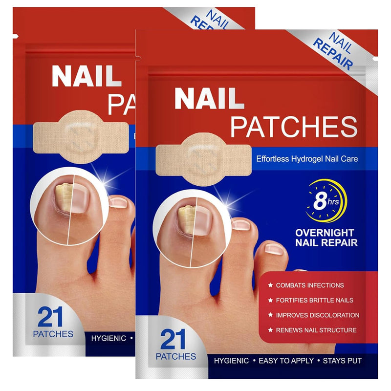 2Pack Fungal Nail Patches for Toenails & Fingernails – Fast-Acting Treatment for Discoloration & Thickening – Easy to Apply, Natural Solution for Healthy Nails