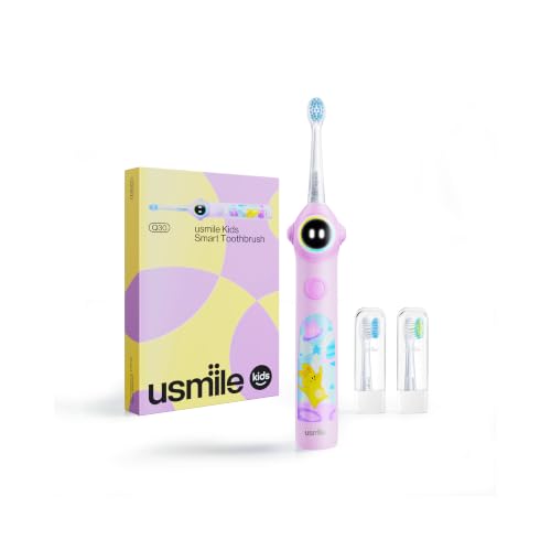 usmile Q30 Kids Smart Toothbrush, Voice-Guided Coaching, Ages 3-8 (Purple) Purple