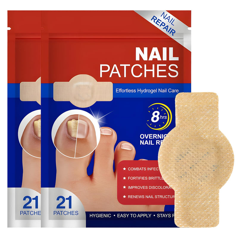 Fungal Nail Patches-Toenail Fungus Treatment Extra Strength, Toe Nail Fungus Treatments, Overnight Hydrogel Nail Care Patches, Nail Repair, Easy To Apply, 42Pcs, For Men & Women,HUIzhijia2pack - BeesActive Australia