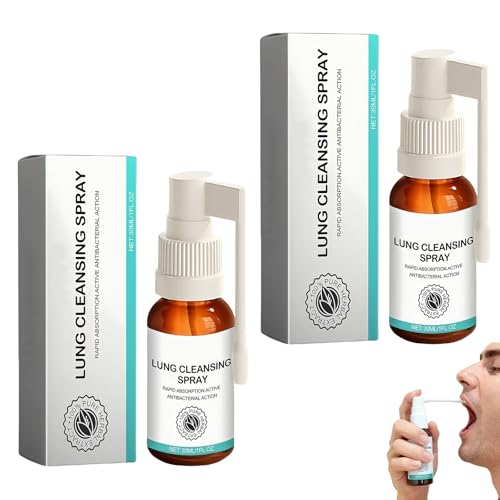 Lung Cleansing Spray,Organic Herbal Lung Cleanse with Mucus Relief,Natural Respiratory Support & Cleansing Spray Breath Easy,Lung for Cleanse Spray (2) 2