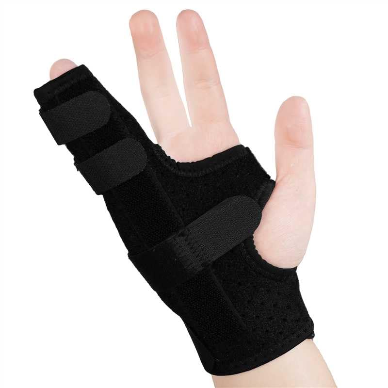 Metacarpal Finger Splint Hand Brace - Pinky Ring Finger Immobilizer For Boxer Fractures -Fit for Both Left or Right Hand (Large) Large