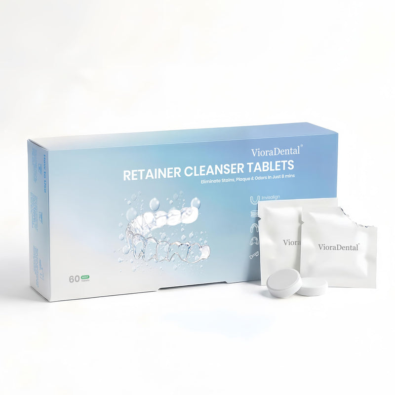 Viora Dental Retainer & Denture Cleaner Tablets, Mint Fresh, 60 Count