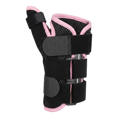 Thumb Support, Wrist and Thumb Brace, Adjustable Thumb Stabilizer Splint for Tendonitis, Arthritis, Sprain Pain Relief, Universal Fit for Hand（Right/S）