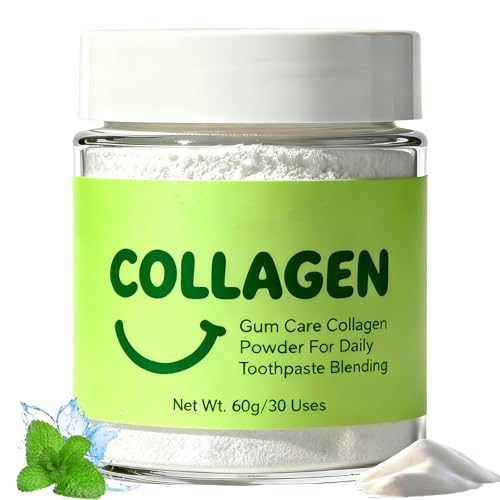Collagen Powder for Gums - Collagen Tooth Powder for Gums - Hydroxyapatite Toothpaste Care Powder Protect Gum - Mineral-Infused-Collagen Formula 60g (1) 1