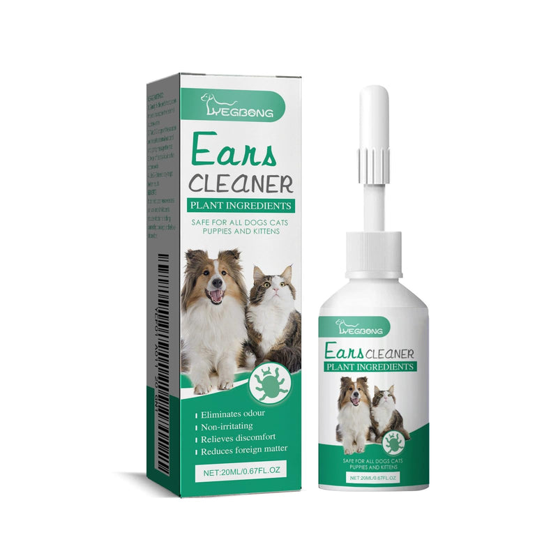 Gentle Ear Cleaning Solution for Dogs & Cats | Itchy Ear Relief, Ear Canal Cleaner & Deodorizer | Daily Ear Wash for Puppies, Kittens & Pets – Safe
