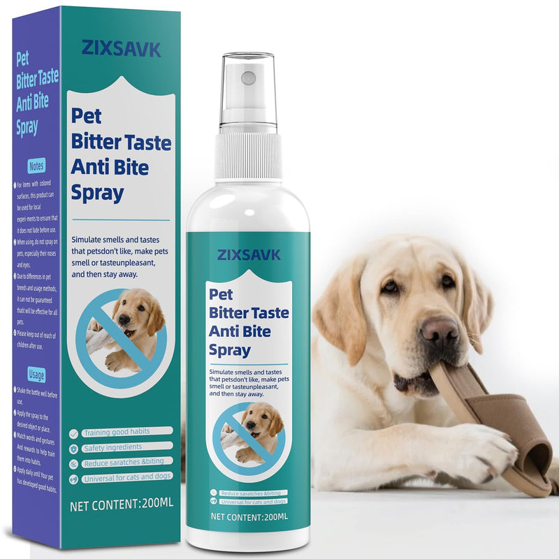 Bitter Apple Spray for Dogs - No Chew Spray for Dogs | Safe, Non-Toxic Chewing Deterrent | Stop Licking, Biting & Destructive Behavior | Training Aid (200ml) 1