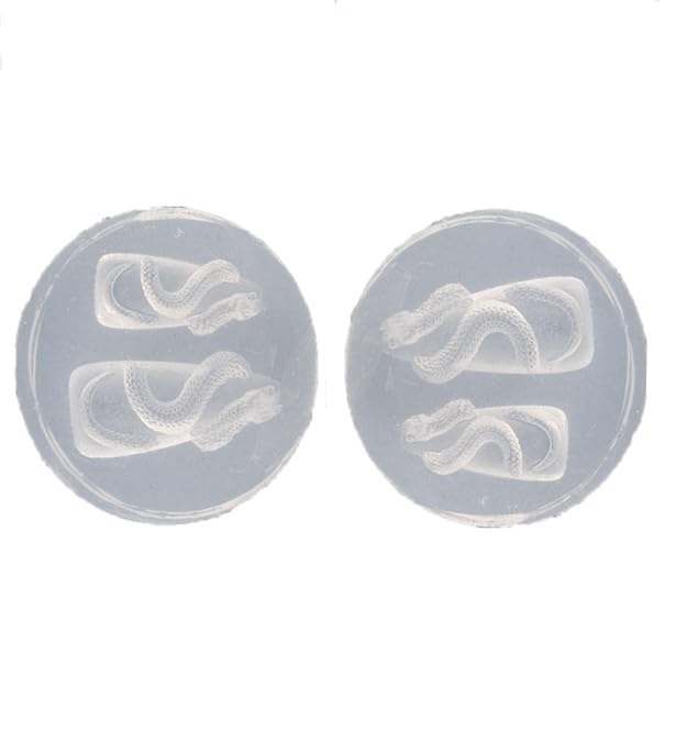 2Pcs DIY Silicone Nail Stamping Plate Dragon/Snake Nail Carving Molds Silicone Stamping Nail Art Molds Material Foot, Hand and Care