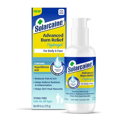 Solarcaine Advanced Cooling Hydrogel, Hypochlorous Acid, 6 oz Gel