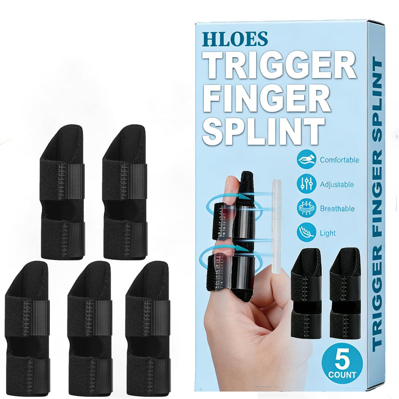 5PCS Trigger Finger Splint, Finger Braces Joint Stabilizer, Adjustable Mallet Splint and Hand Brace, Finger Straightener for Arthritis – Fits Thumb, Index, Middle, Ring and Pinky Finger（5PCS） 5