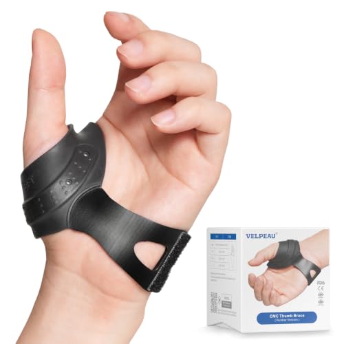 Velpeau Flexible CMC Thumb Brace for Arthritis Pain Relief Support, Left S Left Hand Small