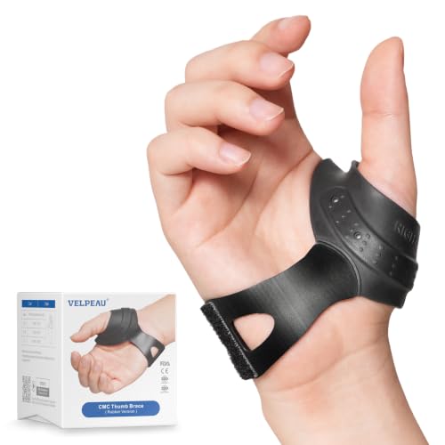 Velpeau Flexible CMC Thumb Brace for Arthritis Pain Relief Support, Right M Right Hand Medium