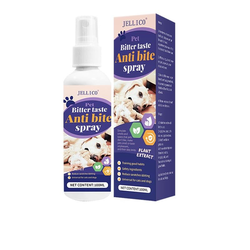 Pet Training & Deterrent Spray - Natural Bitter Formula to Stop Chewing, Set Boundaries, Indoor/Outdoor Use, Safe for Pets & Furniture, 3.4 fl oz (100ml)