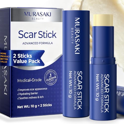 Advanced 100% Silicone Scar Stick - Scar SkinCare Stick 10g x 2 Sticks Advanced 10g x 2 Sticks