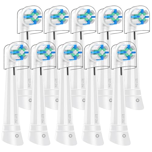 10 Pcs IO Replacement Heads Compatible with Oral B IO 2/3/4/5/6/7/8/9/10 Electric Toothbrush, Toothbrush Heads Compatible with Oral B IO for Cleaning Teeth and Removing Plaque (White) White 10 Count (Pack of 1)