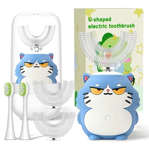 Kids Electric Toothbrush,u Shaped Electric Toothbrush Bule（2-6ag）