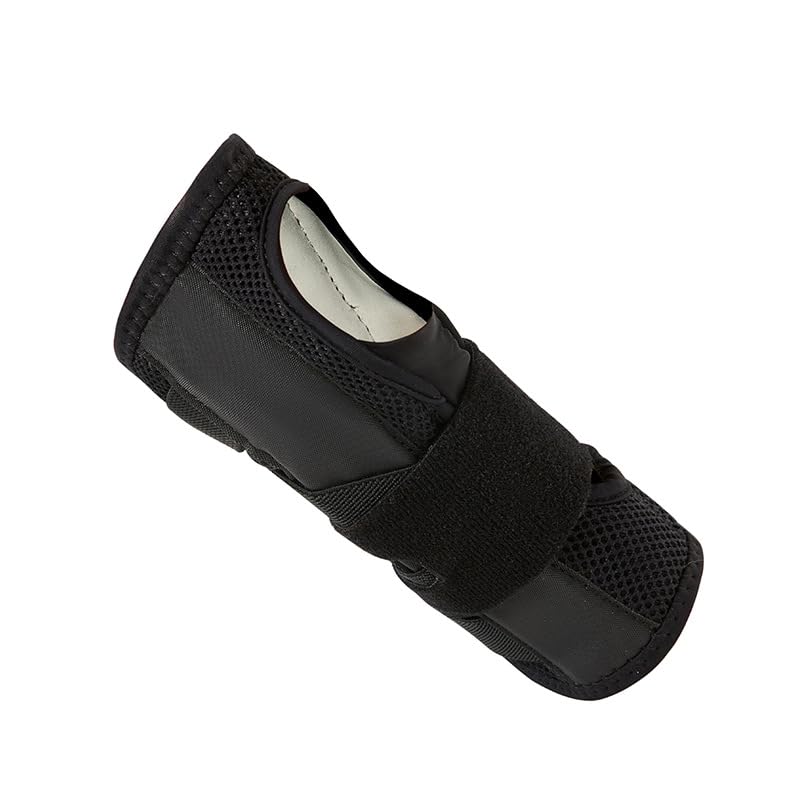 Wrist Brace Carpal Tunnel Right Left Hand for Men & Women, Night Sleep Support Splint Dual Aluminum Plate Wrist Support Lightweight Stabilizer for Carpal Tunnel, Gym, Office & Wrist Pain Relief (Right Hand-Black-S/M, Medium) Right Hand-Black-S/M