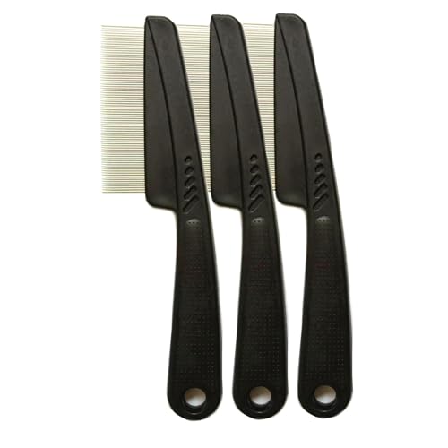Dandruff Comb Remover, Flea Lice Comb, Scalp Cleaner for Psoriasis 3 Black
