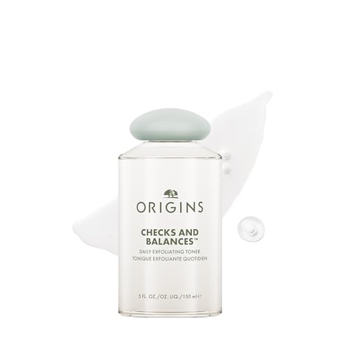 Origins Checks and Balances Daily Exfoliating Toner | Cleanses Skin & Gently Exfoliates | Witch Hazel Toner with Hyaluronic Acid | Alcohol-Free, 5 Fl Oz