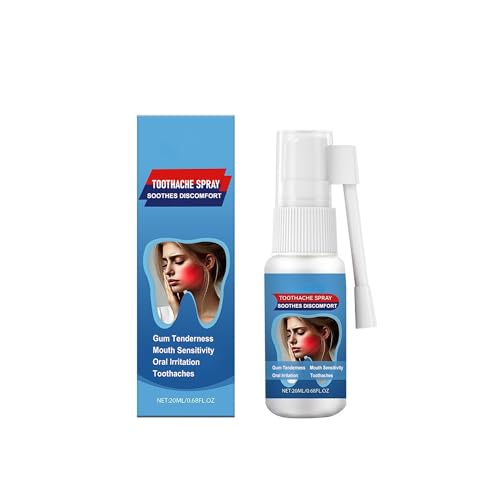 Toothache Relief Spray - Soothes Gum Fast, Improves Dryness, Mint & Chamomile Formula, Portable Oral Care for Adults (0.68FL.OZ/20ML)