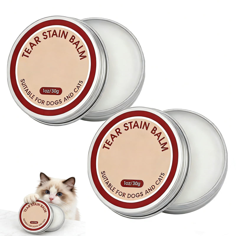 Tear Stain Remover Balm for Dogs & Cats - Gentle & Effective Formula Prevents Tear Stains & Reduces Redness, Safe & Non-Irritating if Licked, Great for White Dogs & Breeds Prone to Stains