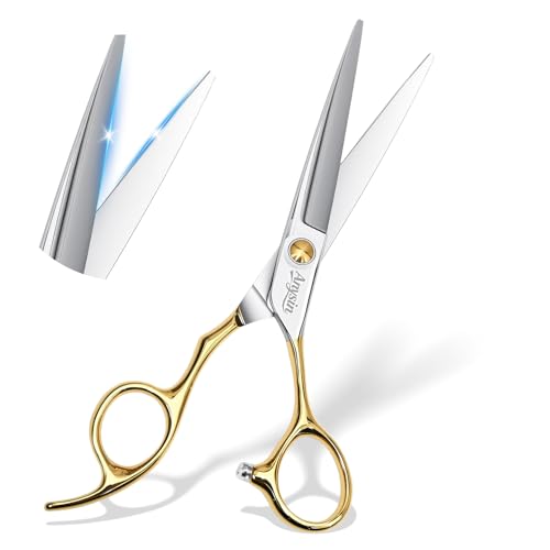 Professional Hair Cutting Scissors, Barber Shears with Razor Sharp Handcrafted Blades, Premium Stainless Steel for Salon Quality Home Use & Gift Box 5.5 inch