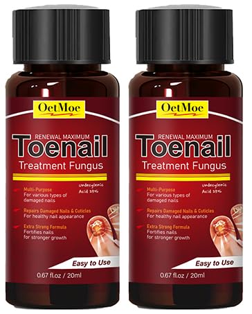 Toenail Fungus Treatment Extra Strength, Nail Fungus Treatment for Yellow, Thick, Discolored, Broken Nails, Ultimate Fungal Nail Repair, Make Nails Look Healthier Stronger, 2 Bottles - BeesActive Australia