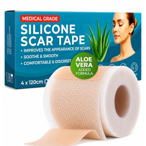 TargetControl Scar Tape for Surgical Scars, Silicone Sheets for Face, 1.2M Aloe Vera 1.2M