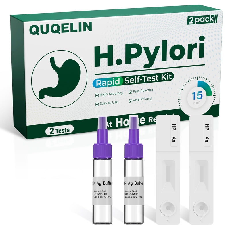 H Pylori Test Kit – 2 PCS H. Pylori Test, H-Pylori Stool (Antigen) Self-Test for Home Use, 99.9% Accurate, Fast 10-15 Min Results, Easy to Use, No Lab Needed - BeesActive Australia