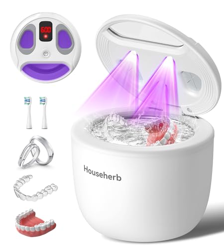 Ultrasonic Retainer Cleaner, Dental Cleaning Pod, Digital Timer