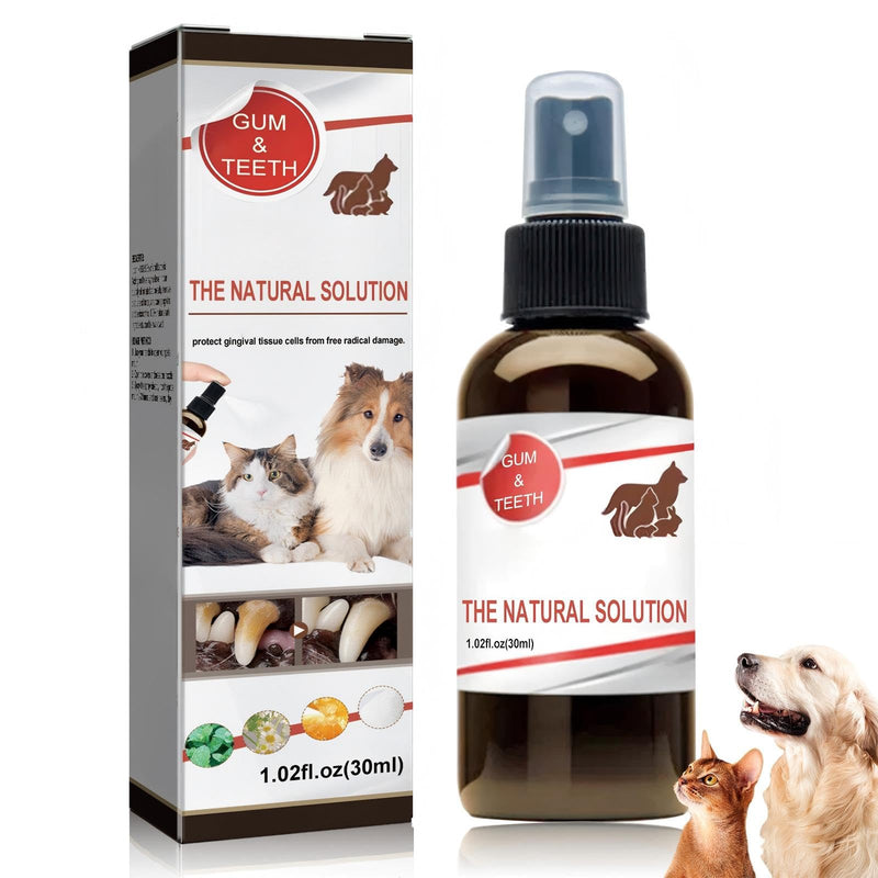 Dog Dental Care Spray, Cleaning Spray for Dogs Teeth, Dog Oral Care Teeth Cleaning with Propolis & Chamomile to Freshen Breath, Reduce Plaque, Support Clean & Teeth Promote Healthy Gums - 30ml