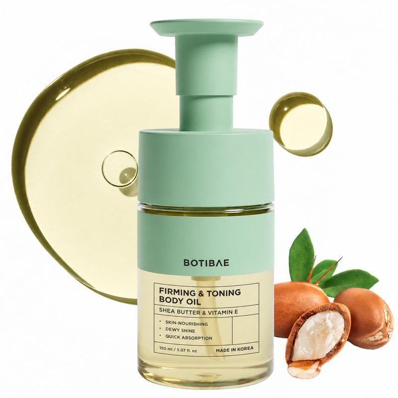 Shea Butter & Vitamin E Body Oil For Skin - Dermatologist Tested, Anti-Aging, Korean Skin Care - Deep Hydration, Firming Body Glow & Fast-Absorbing For Smooth Glass Skin - Vegan, 5 Fl Oz Shea Butter & Vitamin E