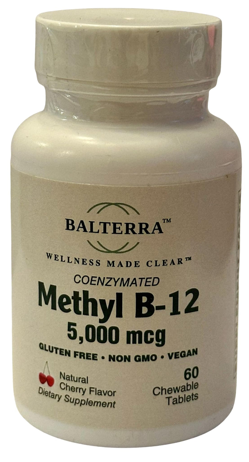 Methyl B-12 by Balterra — Energy & Nervous System Support — Methylcobalamin, 5,000 mcg, 60 Count