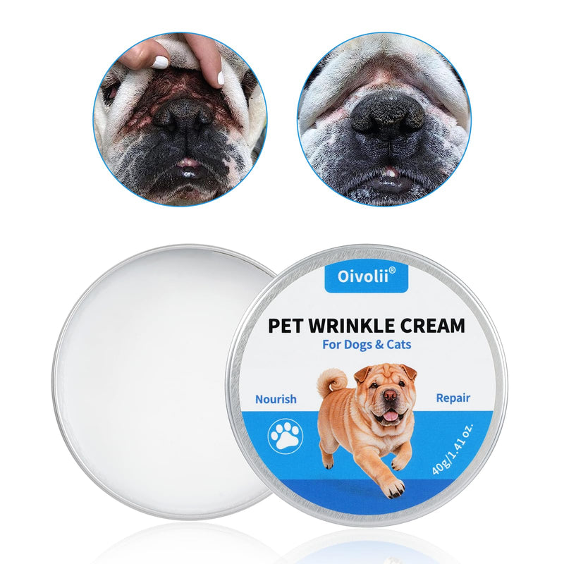 Wrinkle Cream for Bulldogs & Wrinkled Breeds – Skin Fold Care Balm for Face Folds, Nose Wrinkles & Tail Pockets – Moisturizing Wrinkle Paste with Odor Control, Gentle Care for Sensitive Skin