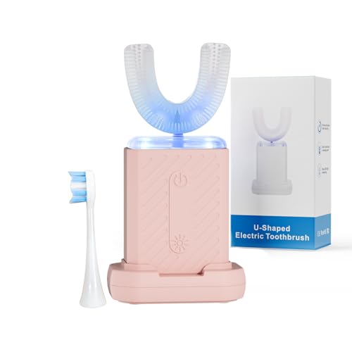 U-Shaped Electric Toothbrush for Adults, Electric Toothbrush with IPX7 Waterproof, ultrasonic Toothbrush for Adult with 4 Cleaning Modes
