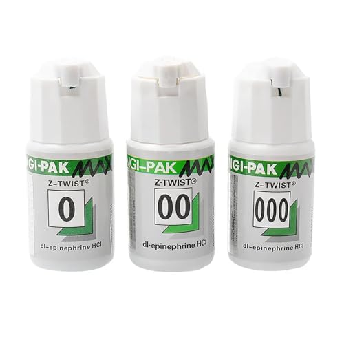 3PCS Dental Thread Disposable Gingival Retraction Cord Knitted Cotton Gum Line Dentist Material Size 0 00 000