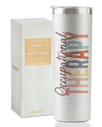 Onebttl Occupational Therapy Gifts, OT Gifts for Women, Appreciation Gifts for OT on World Occupational Therapy Day, Birthday and Christmas, 20 oz Insulated Stainless Steel Tumbler - Glitter