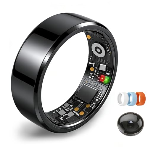 Smart Ring for Women Men,Fitness Tracker,Health Ring,Sleep Tracker Black 7
