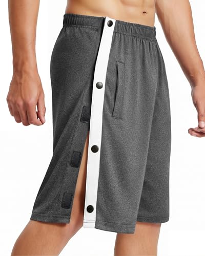 Men's Tear Away Hip/Knee Surgery Shorts X-Large Grey+white