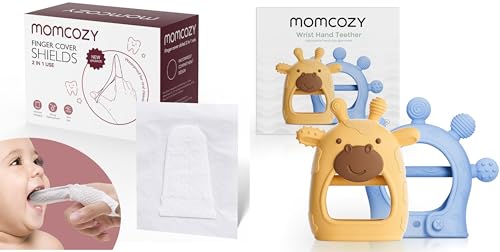 Momcozy Baby Finger Toothbrush&Baby Teether Toys